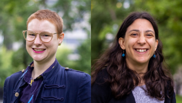 A photo of Mija Gwyn and Laura Pettenuzzo side-by-side