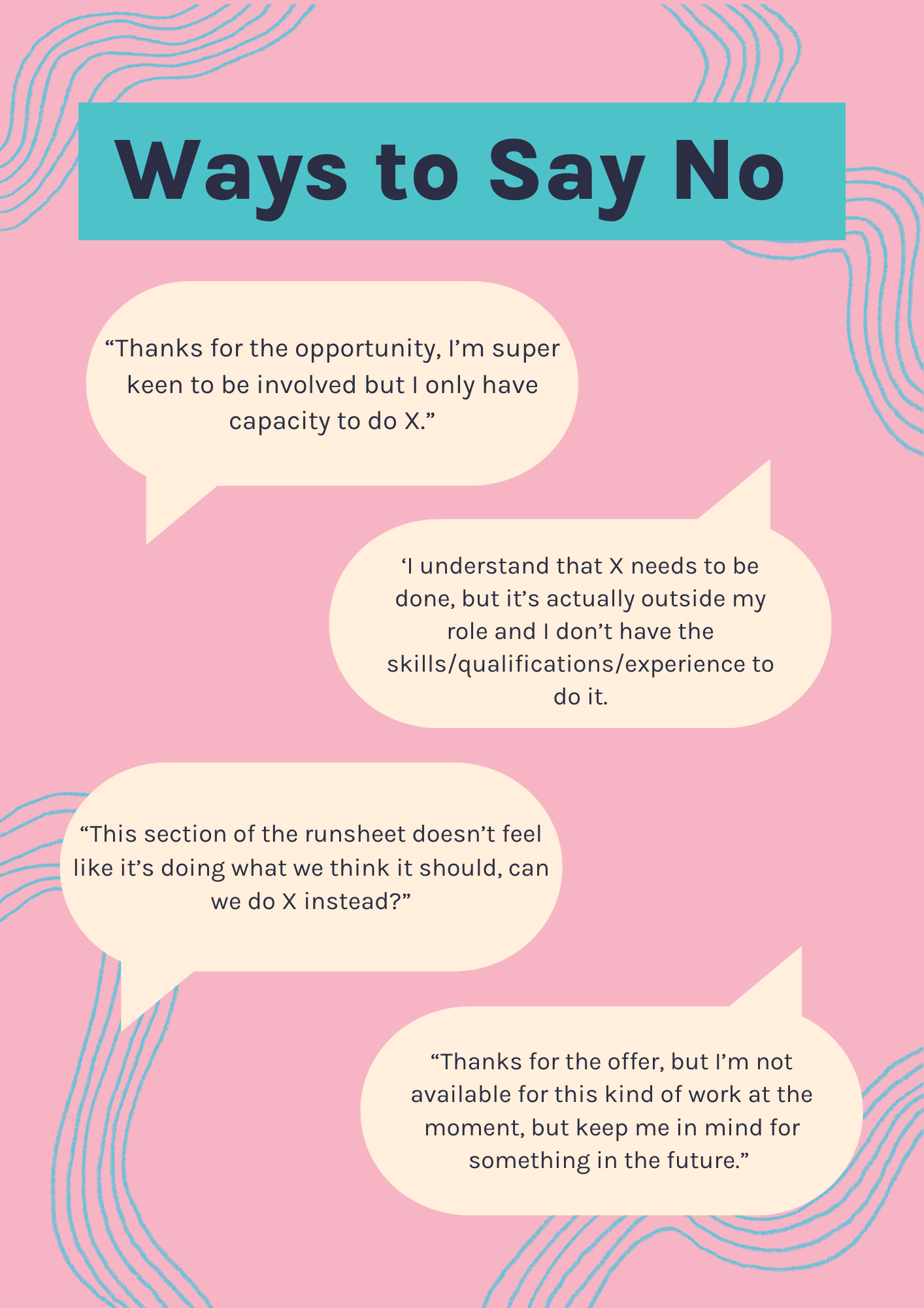 Ways to Say No