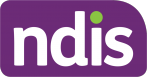 NDIS logo. NDIS written in white font on a purple background.