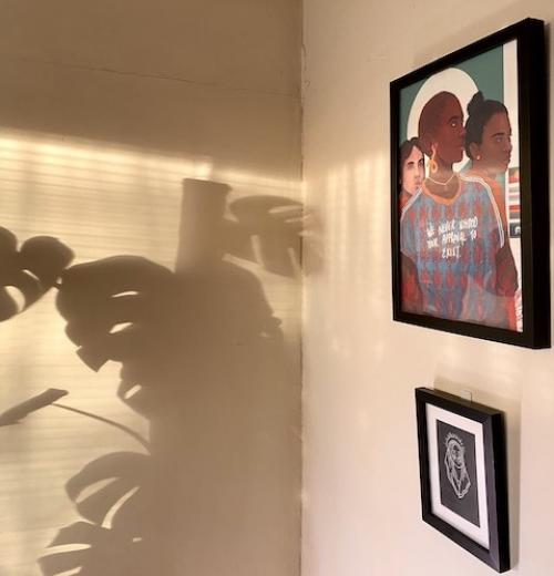 Charlotte Allingham artwork of 3 queer Blackfullas