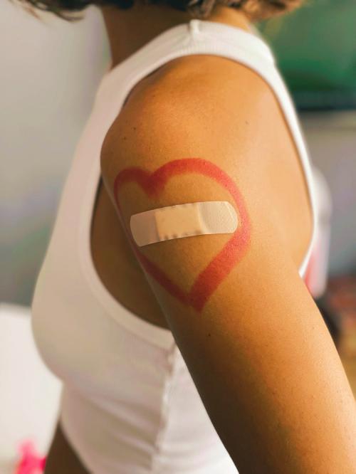 Arm with bandaid
