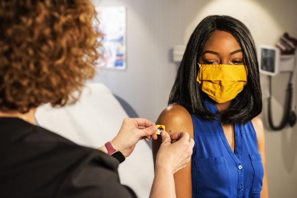 Person getting a vaccine