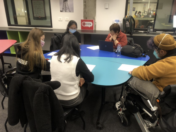 A group of disabled young people during a YDAS workshop.