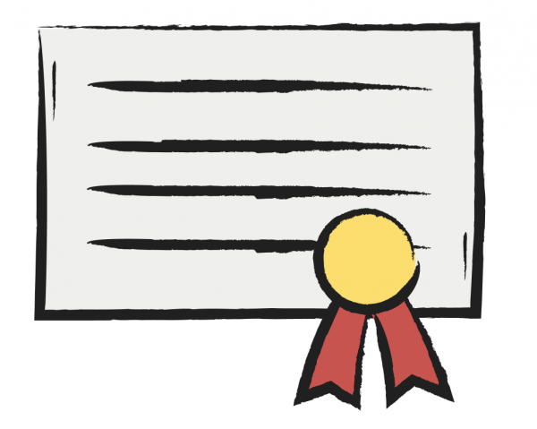 Cartoon certificate image